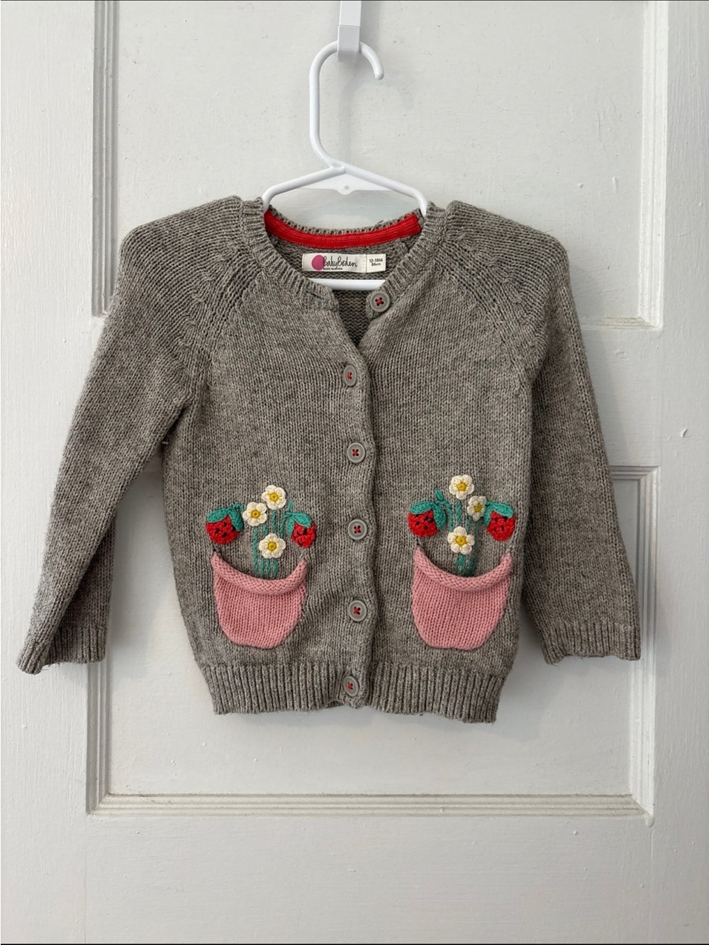 Mini Boden Strawberry Cardigan